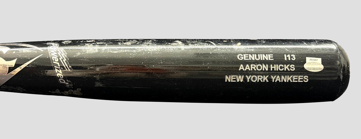 Aaron Hicks Louisville Slugger Game Used Baseball Bat NY Yankees Steiner 211894