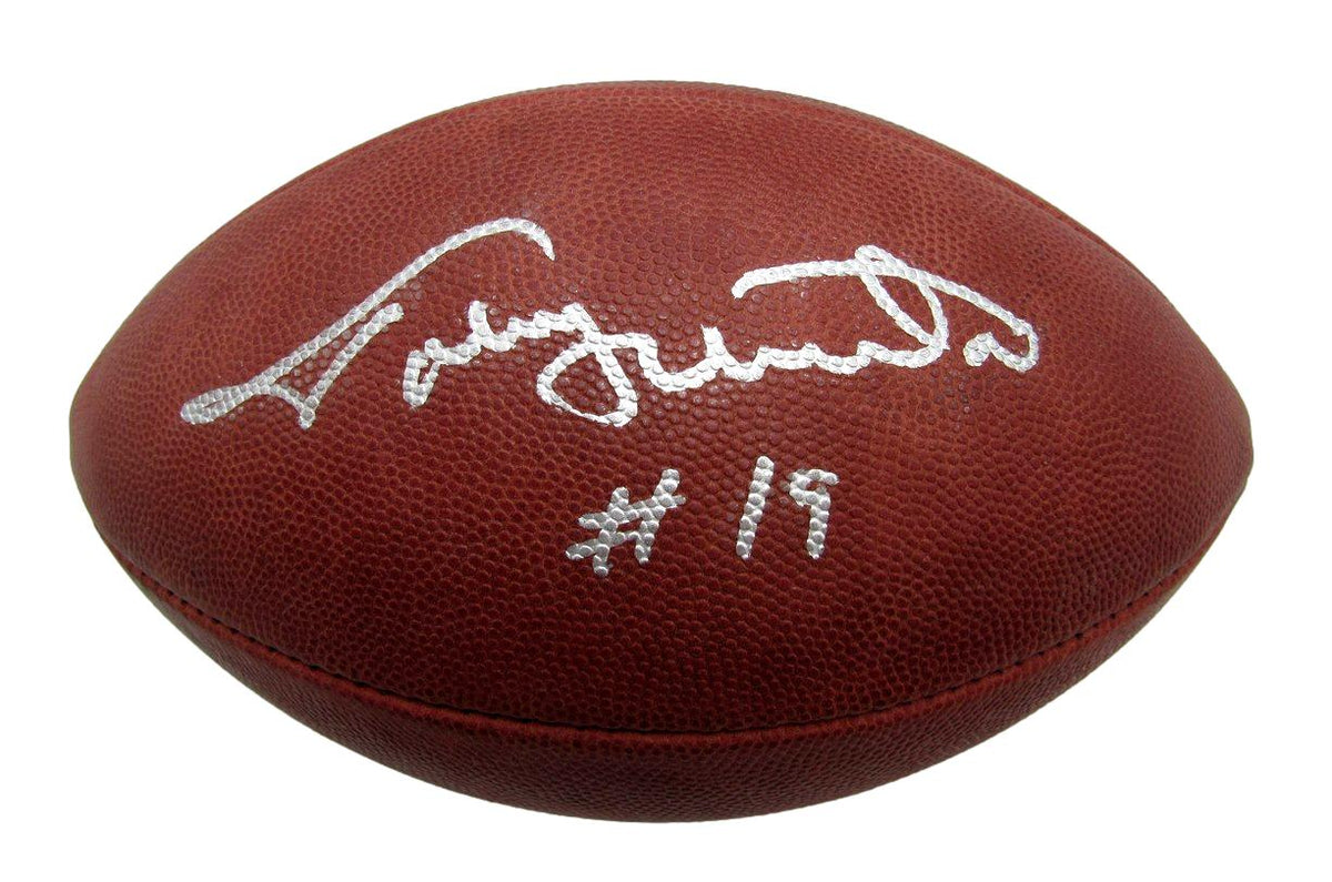 Johnny Unitas HOF Colts Signed NFL Leather Game Football Beckett 212520