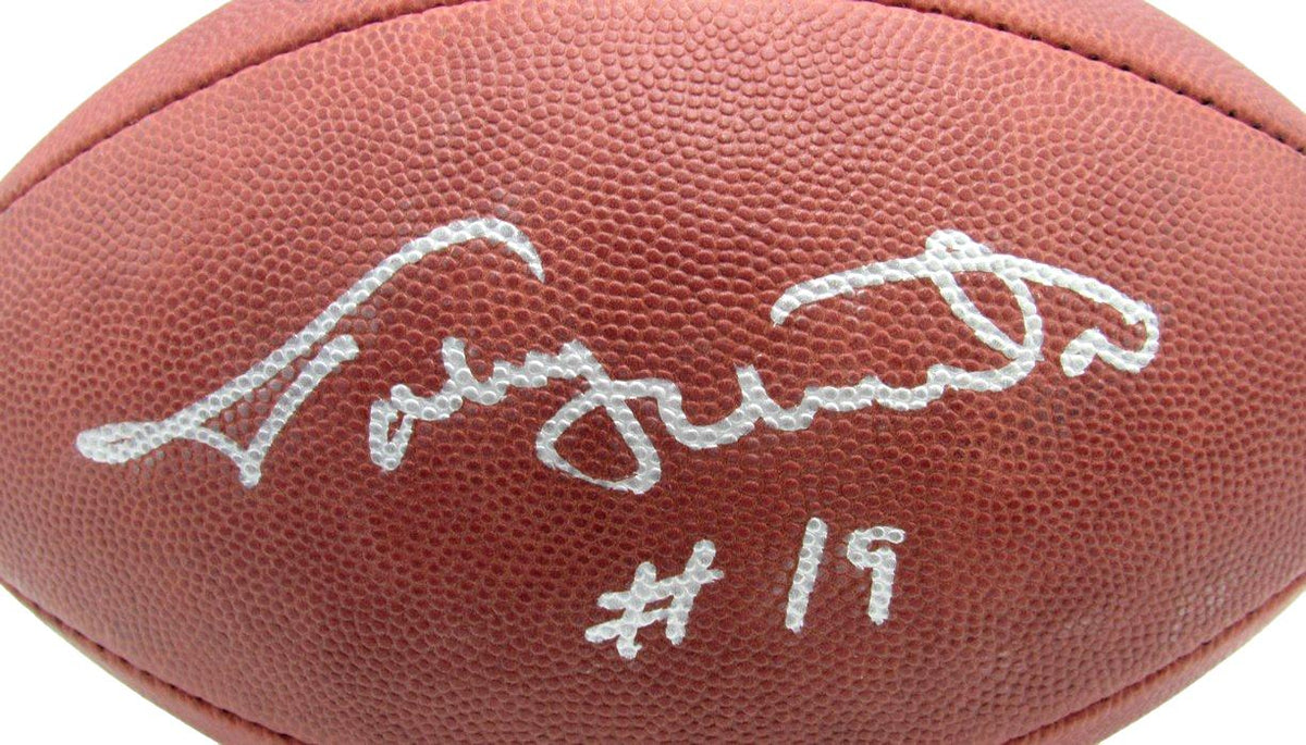 Johnny Unitas HOF Colts Signed NFL Leather Game Football Beckett 212520