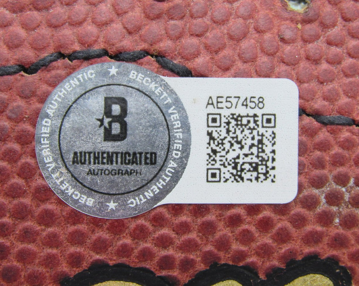 Johnny Unitas HOF Colts Signed NFL Leather Game Football Beckett 212520