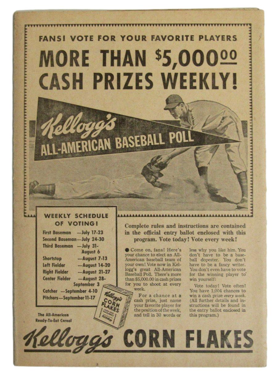 1938 Minor League Baseball Program Louisville Colonels vs. Toledo Mudhens 212523