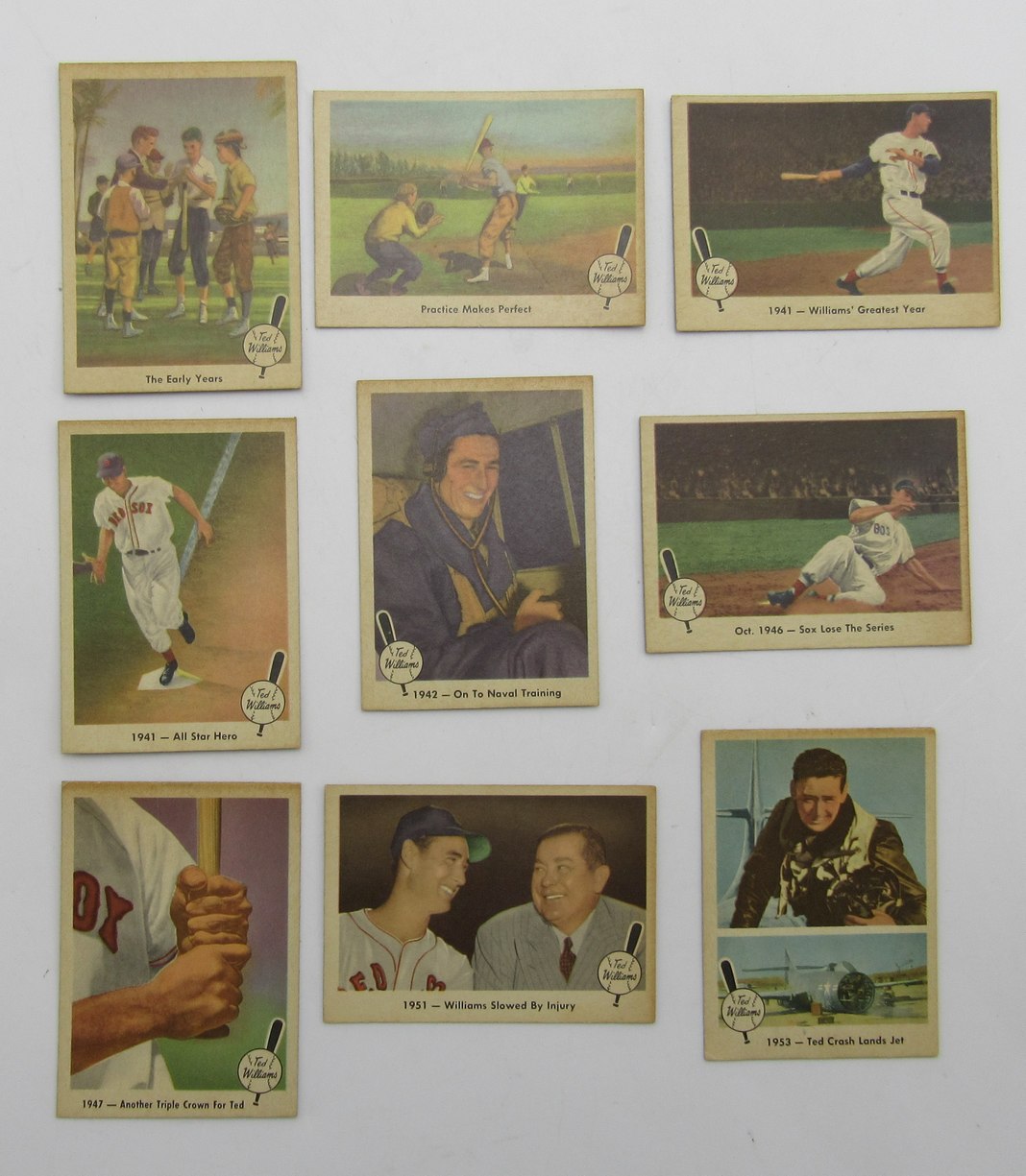 Lot of (15) Ted Williams 1959 Fleer Baseball Cards 212524