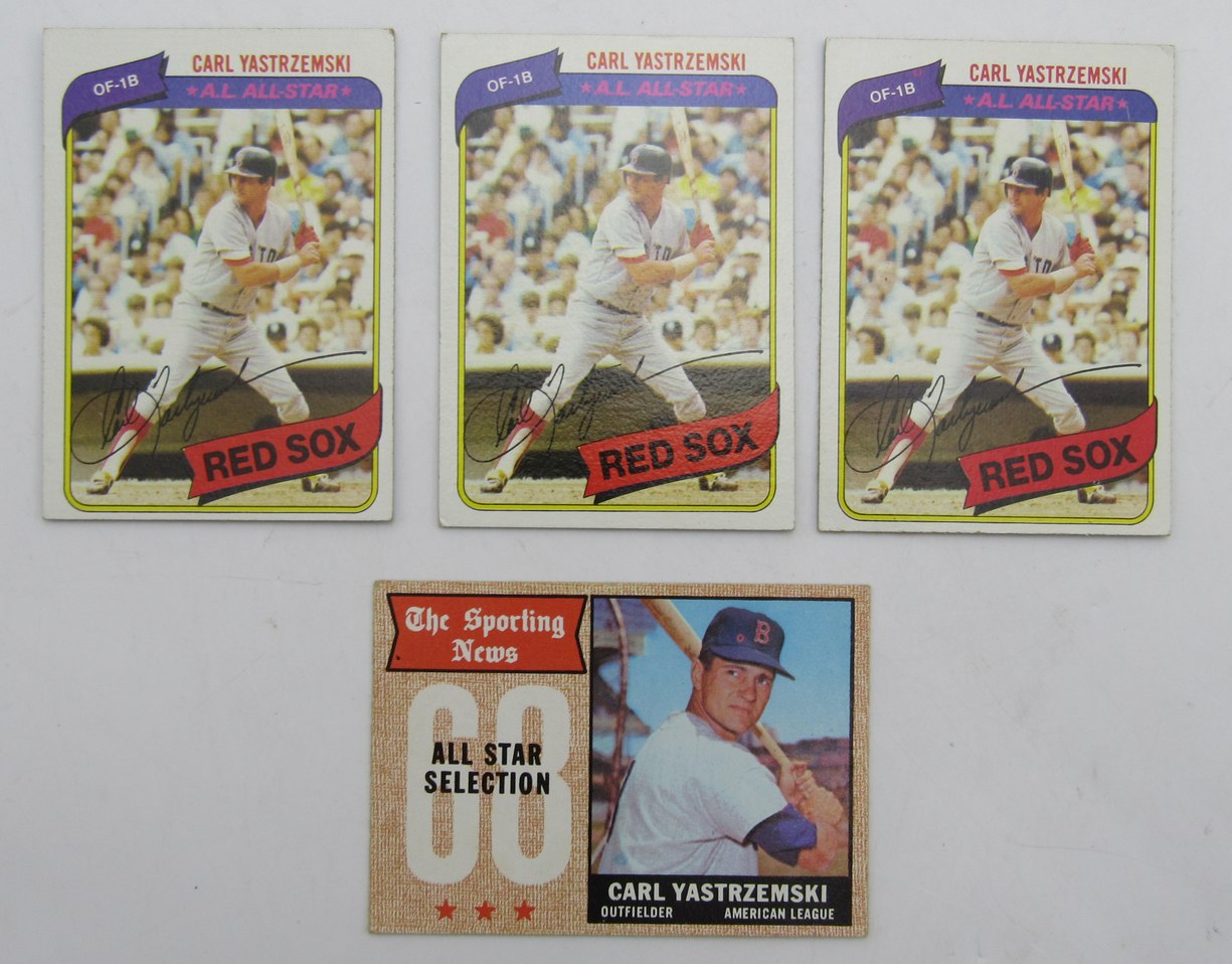 Lot of (13) Carl Yastrzemski 1968-1979 Baseball Cards 212525