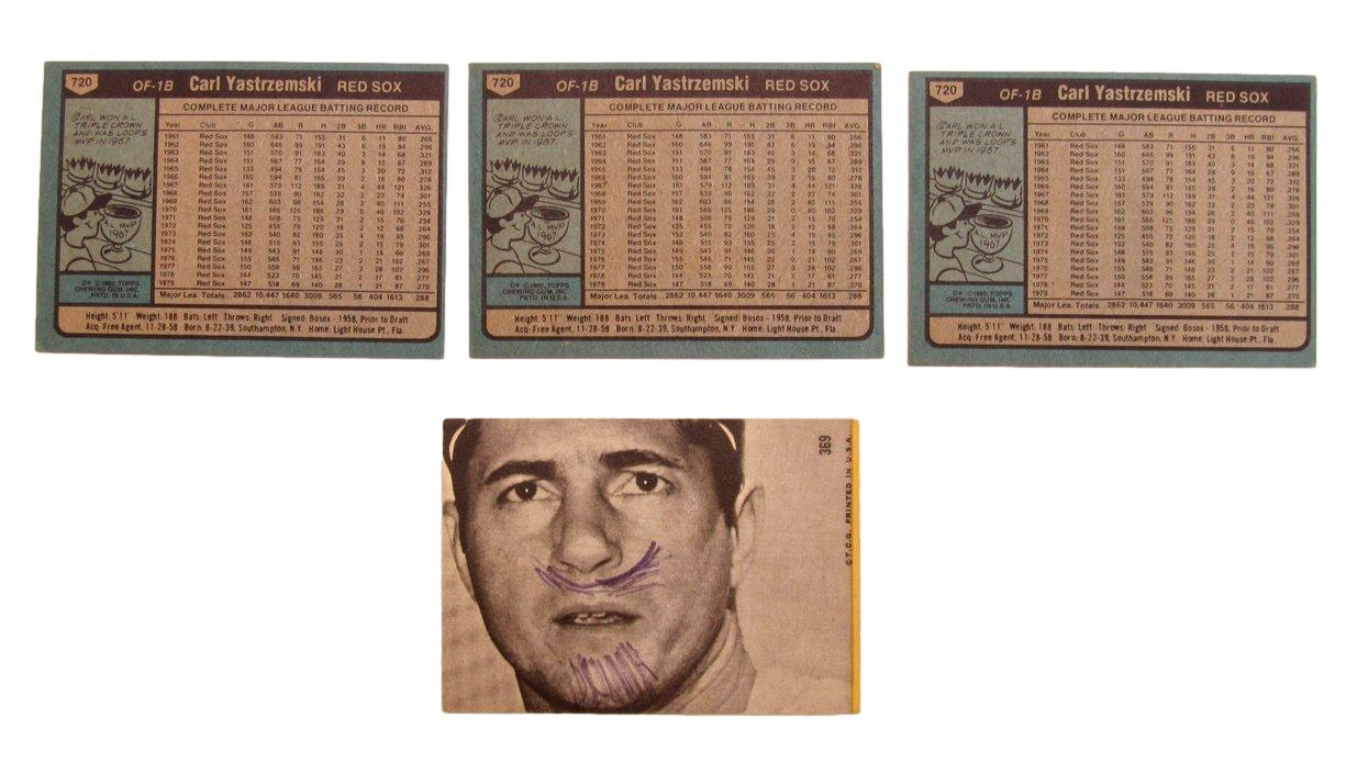 Lot of (13) Carl Yastrzemski 1968-1979 Baseball Cards 212525