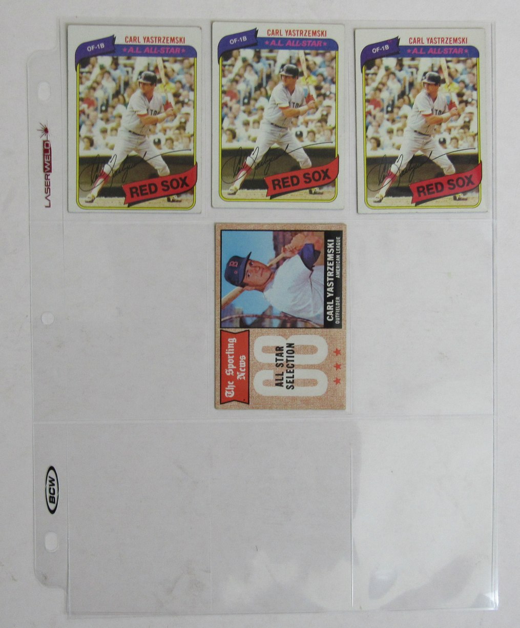 Lot of (13) Carl Yastrzemski 1968-1979 Baseball Cards 212525