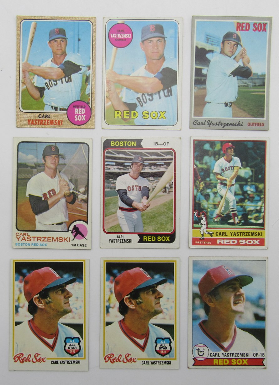 Lot of (13) Carl Yastrzemski 1968-1979 Baseball Cards 212525