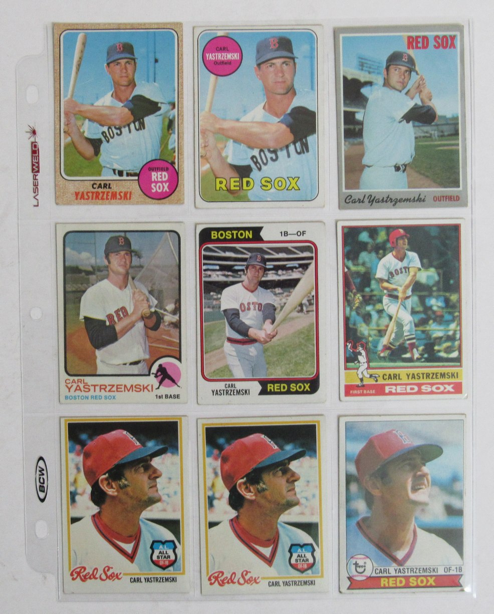 Lot of (13) Carl Yastrzemski 1968-1979 Baseball Cards 212525