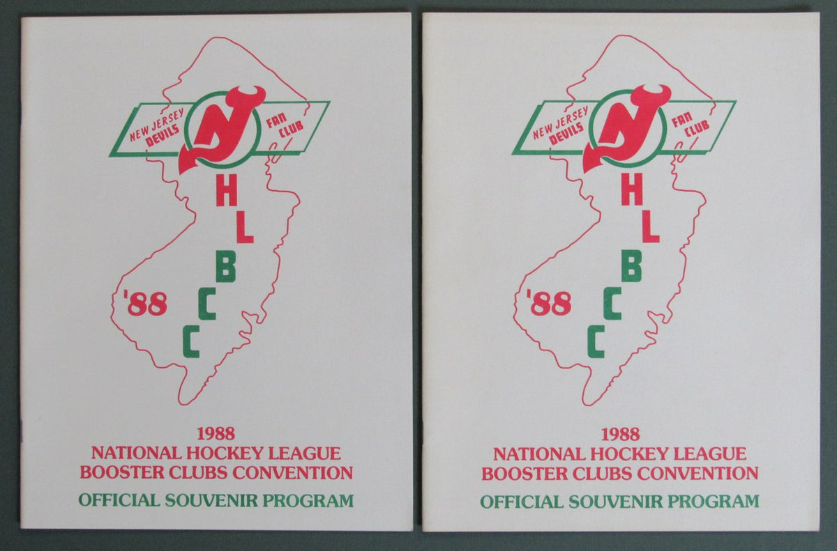 Lot of (2) 1988 New Jersey Devils Fan Club NHL booster Clubs Convention Program