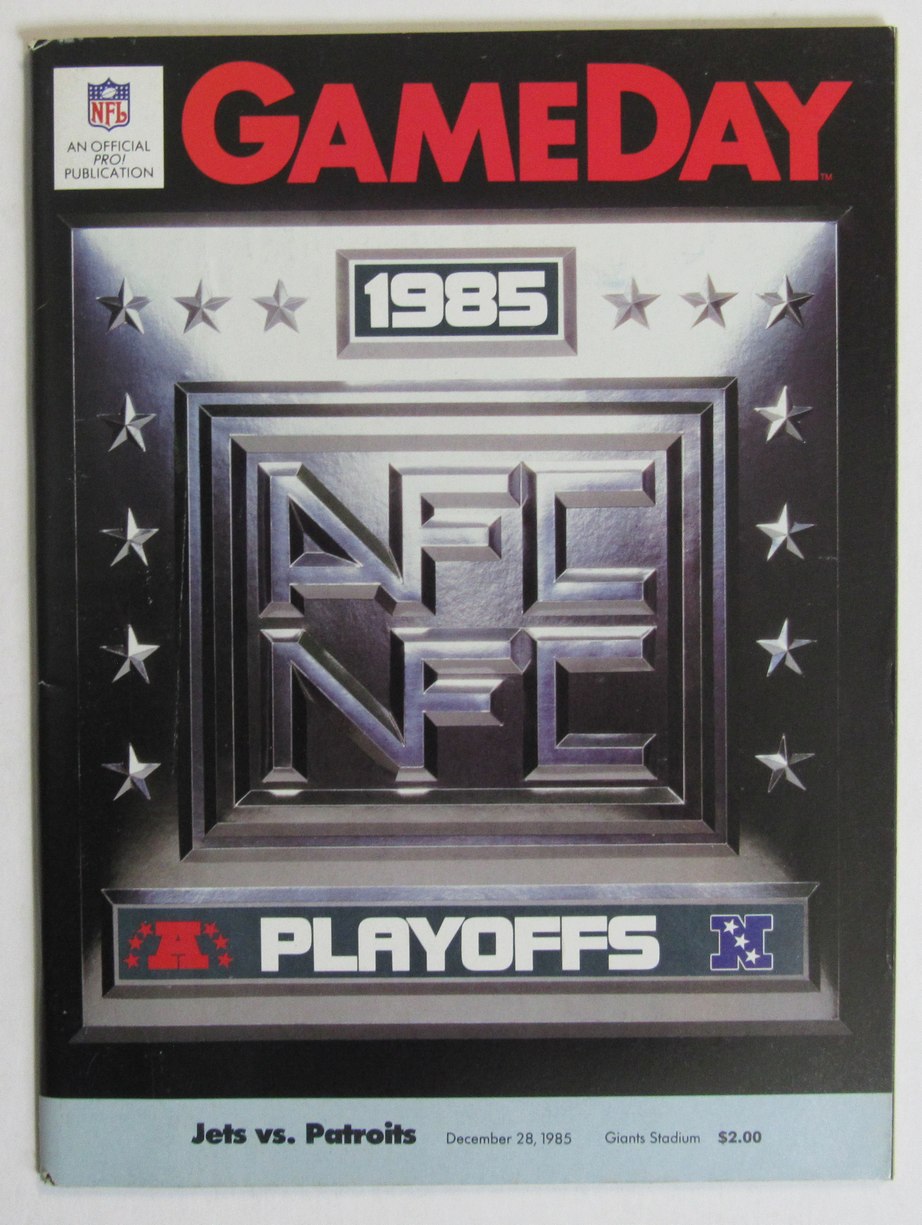 1985 NFL AFC/NFC Playoffs Program New York Jets vs. New England Patriots 212532