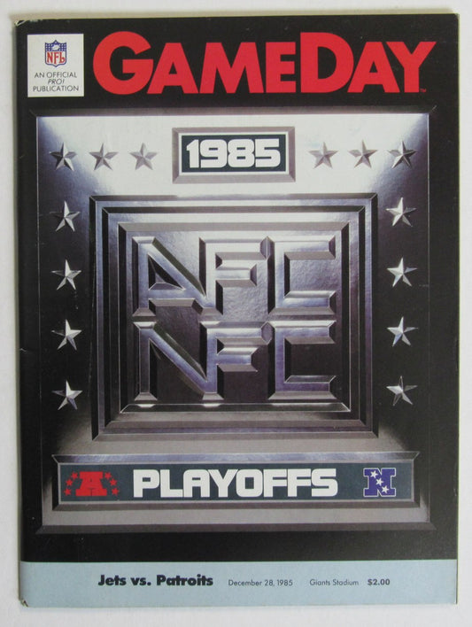 1985 NFL AFC/NFC Playoffs Program New York Jets vs. New England Patriots 212532