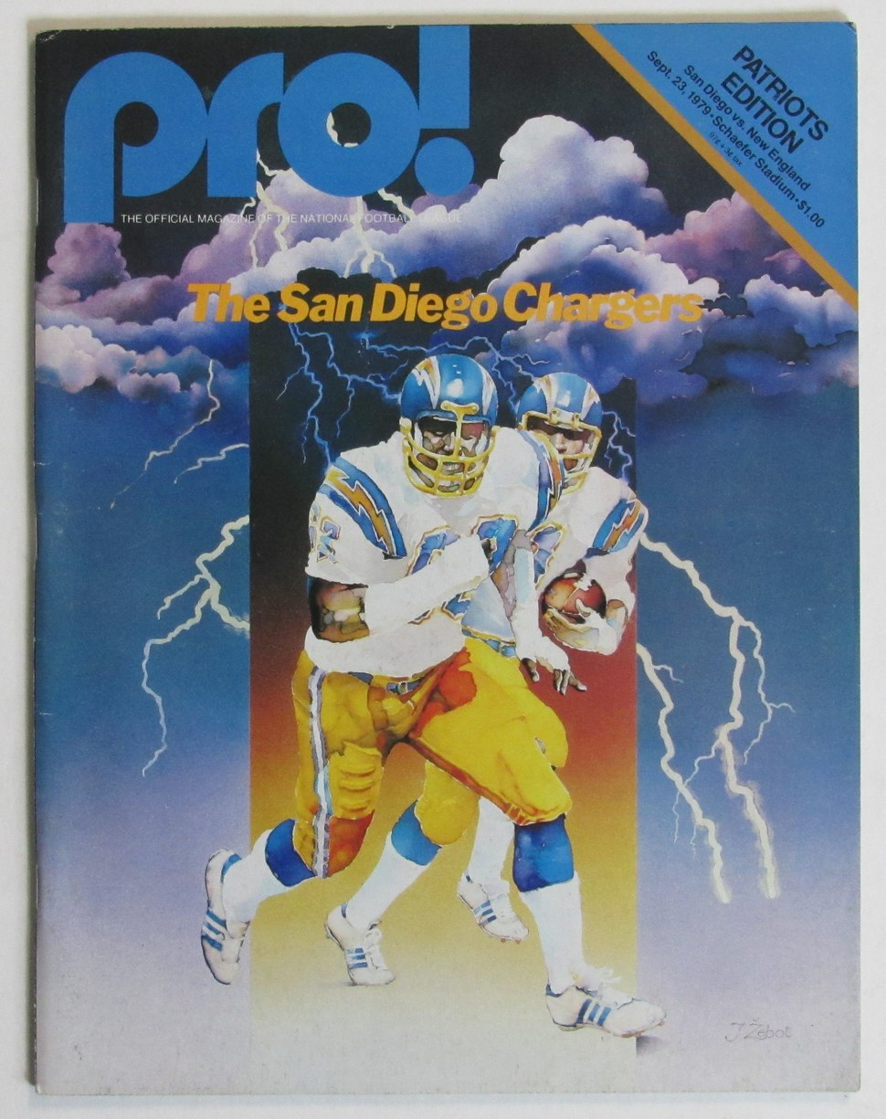 9/23/1979 NFL Game Program San Diego Chargers vs. New England Patriots 212534
