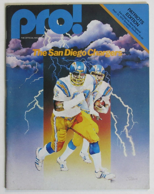 9/23/1979 NFL Game Program San Diego Chargers vs. New England Patriots 212534