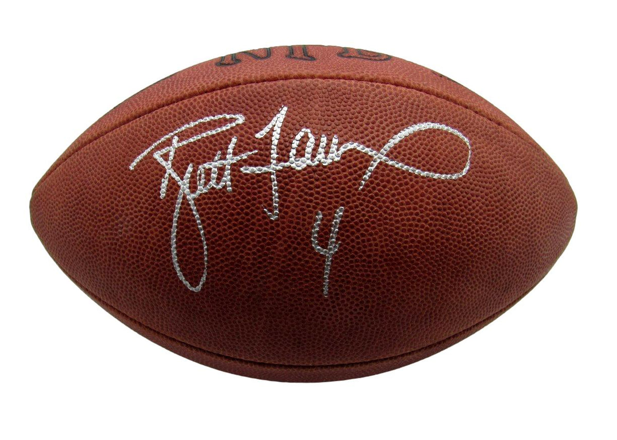 Brett Favre HOF Green Bay Packers Signed NFL Leather Game Football UDA 212535