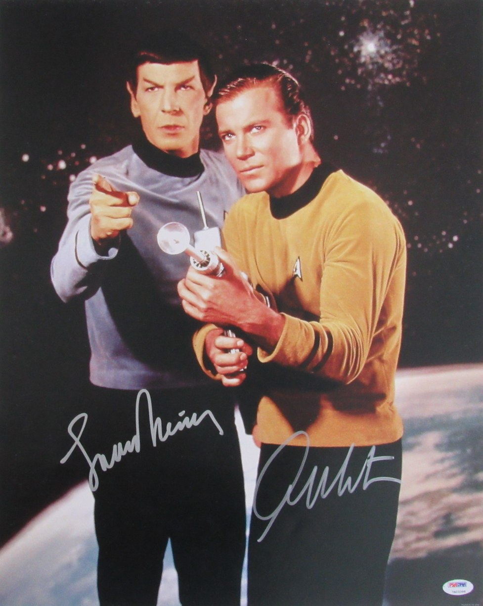 William Shatner/Leonard Nimoy Dual-Signed/Auto 16x20 Photo PSA/DNA  212544