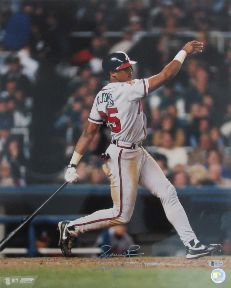 Andruw Jones HOF Signed/Inscribed 16x20 Photo Atlanta Braves Beckett  212556