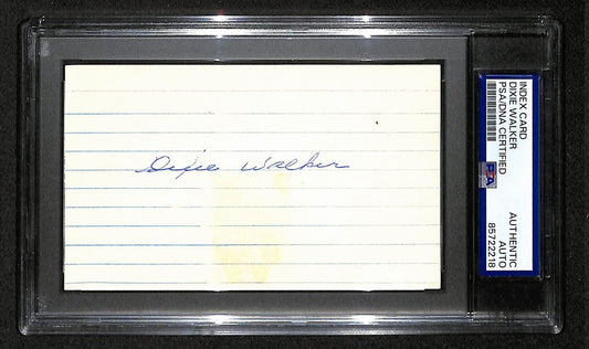 Dixie Walker Signed/Autographed 3x5 Index Card Yankees PSA/DNA BA204172