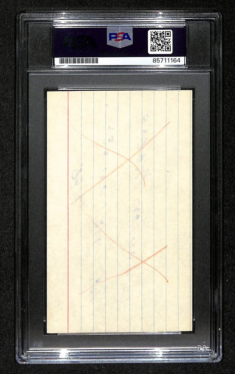 Clayton Moore Signed/Autographed 3x5 Index Card Lone Ranger PSA/DNA BA204175