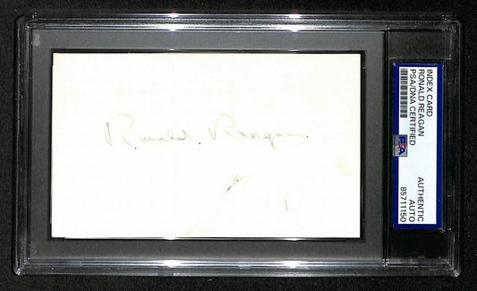 Ronald Reagan Signed/Autographed 3x5 Index Card President PSA/DNA BA204179