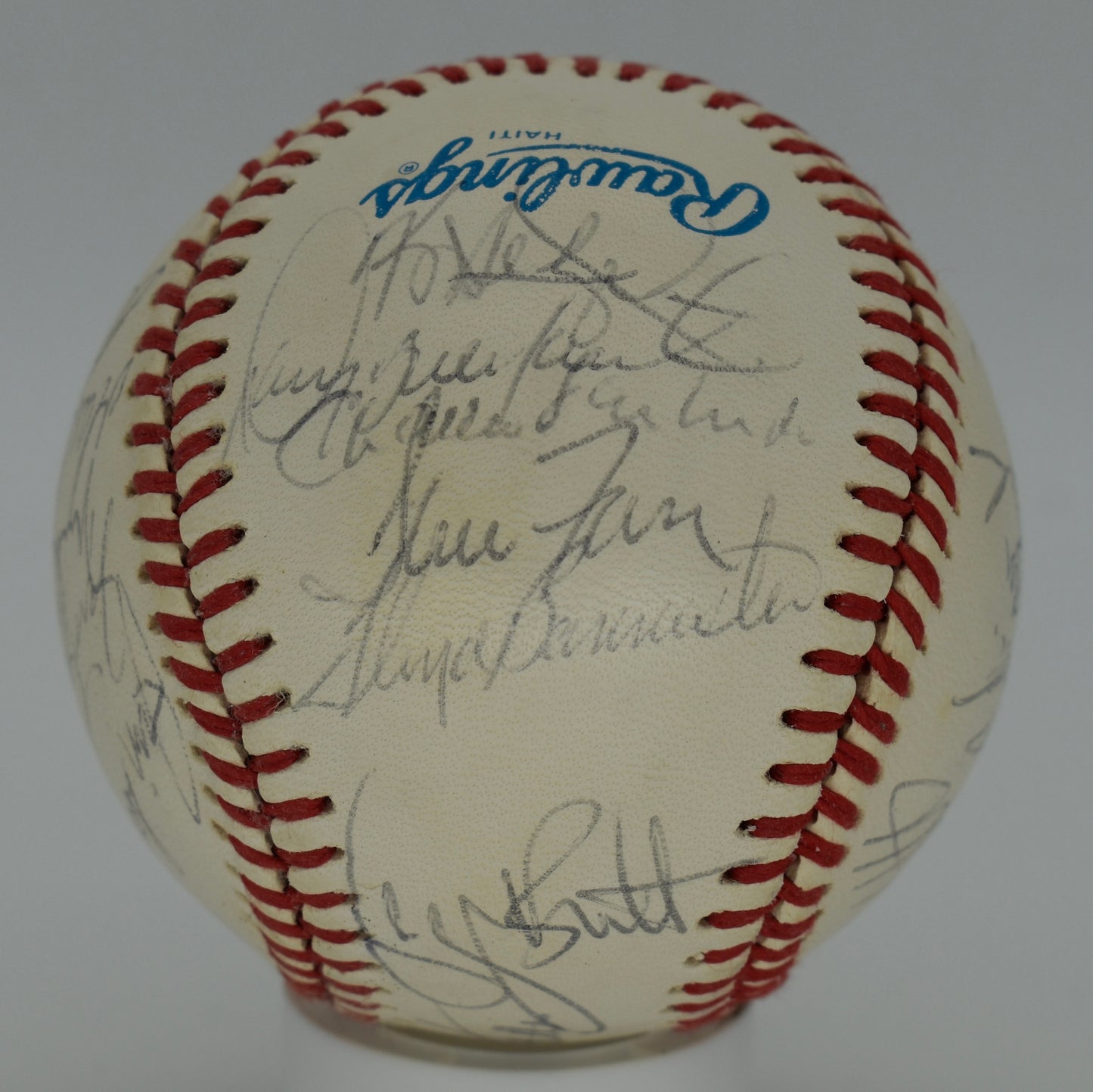 1988 Kansas City Royals Team-Signed OAL Baseball (24) Brett PSA/DNA 212322