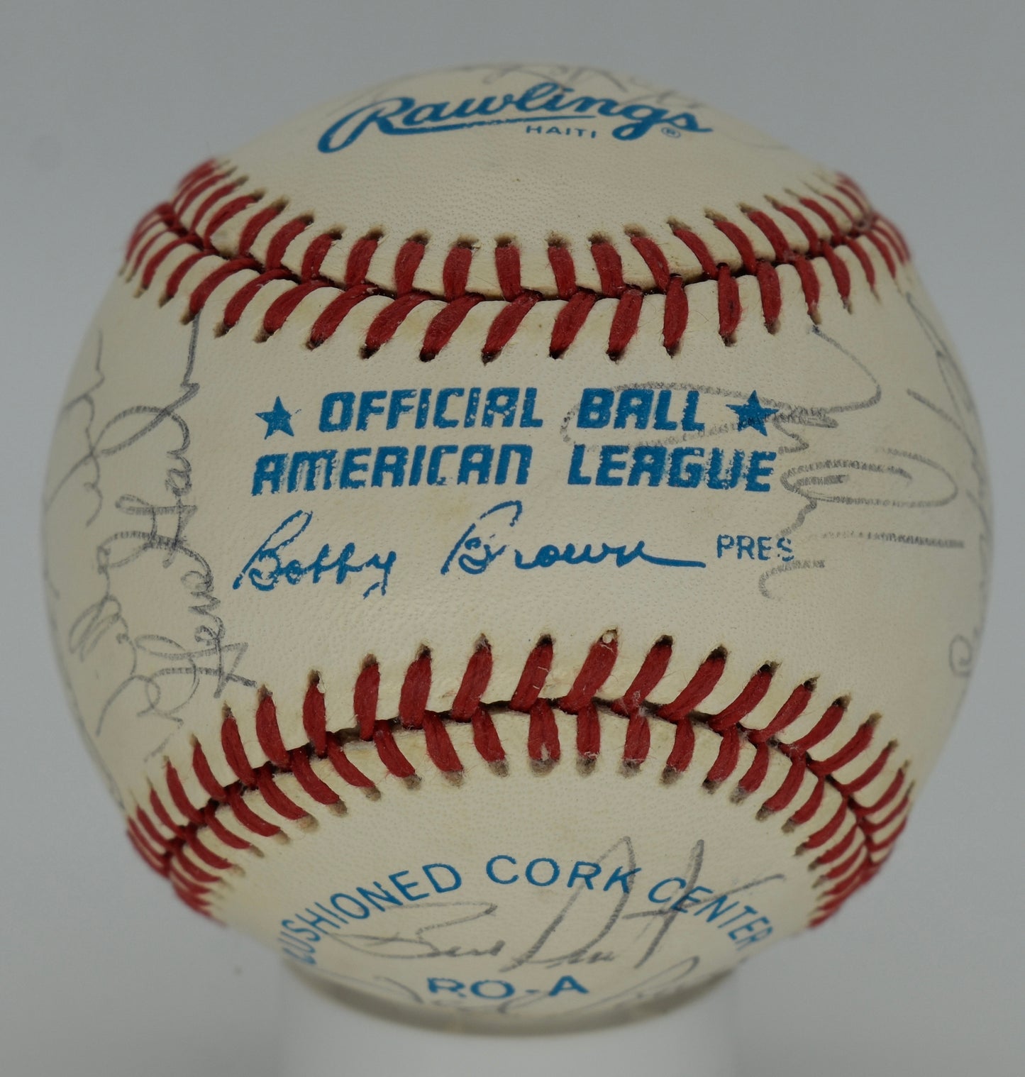 1988 Kansas City Royals Team-Signed OAL Baseball (24) Brett PSA/DNA 212322