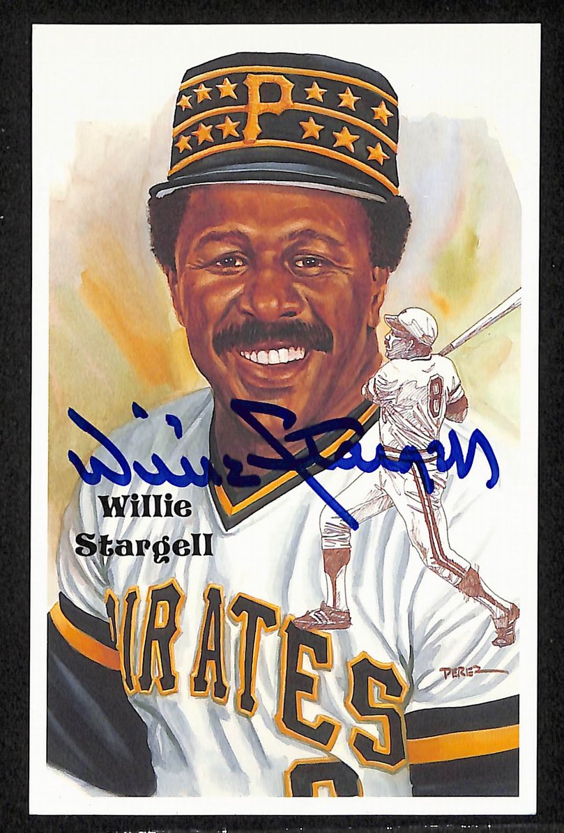 Willie Stargell Signed/Autographed Pirates HOF Perez Steele Postcard 212367