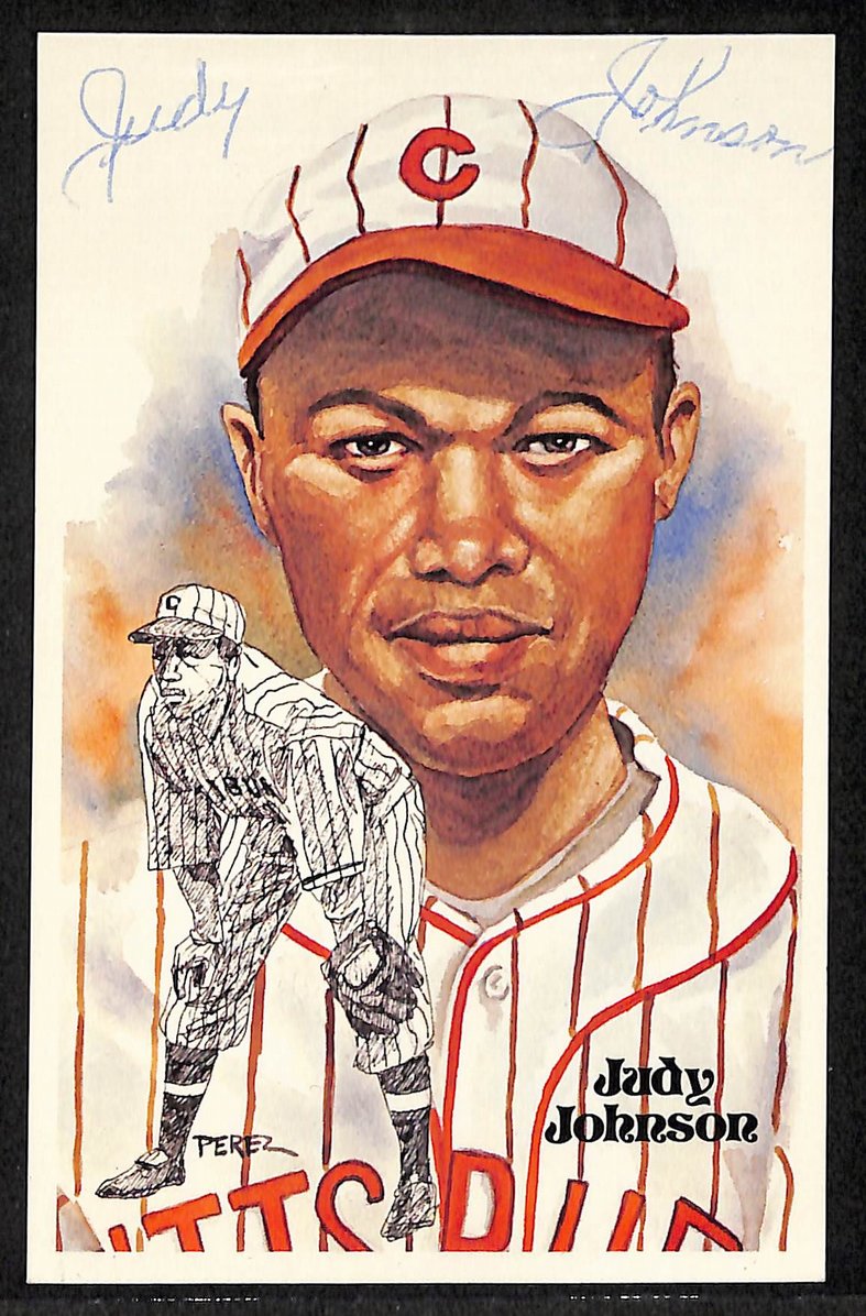 Judy Johnson Signed/Autographed Crawfords HOF Perez Steele Postcard 212374