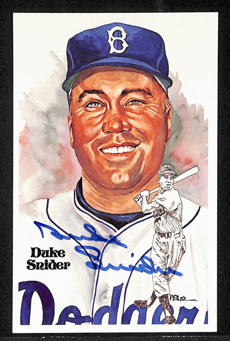 Duke Snider Signed/Autographed Dodgers HOF Perez Steele Postcard 212375