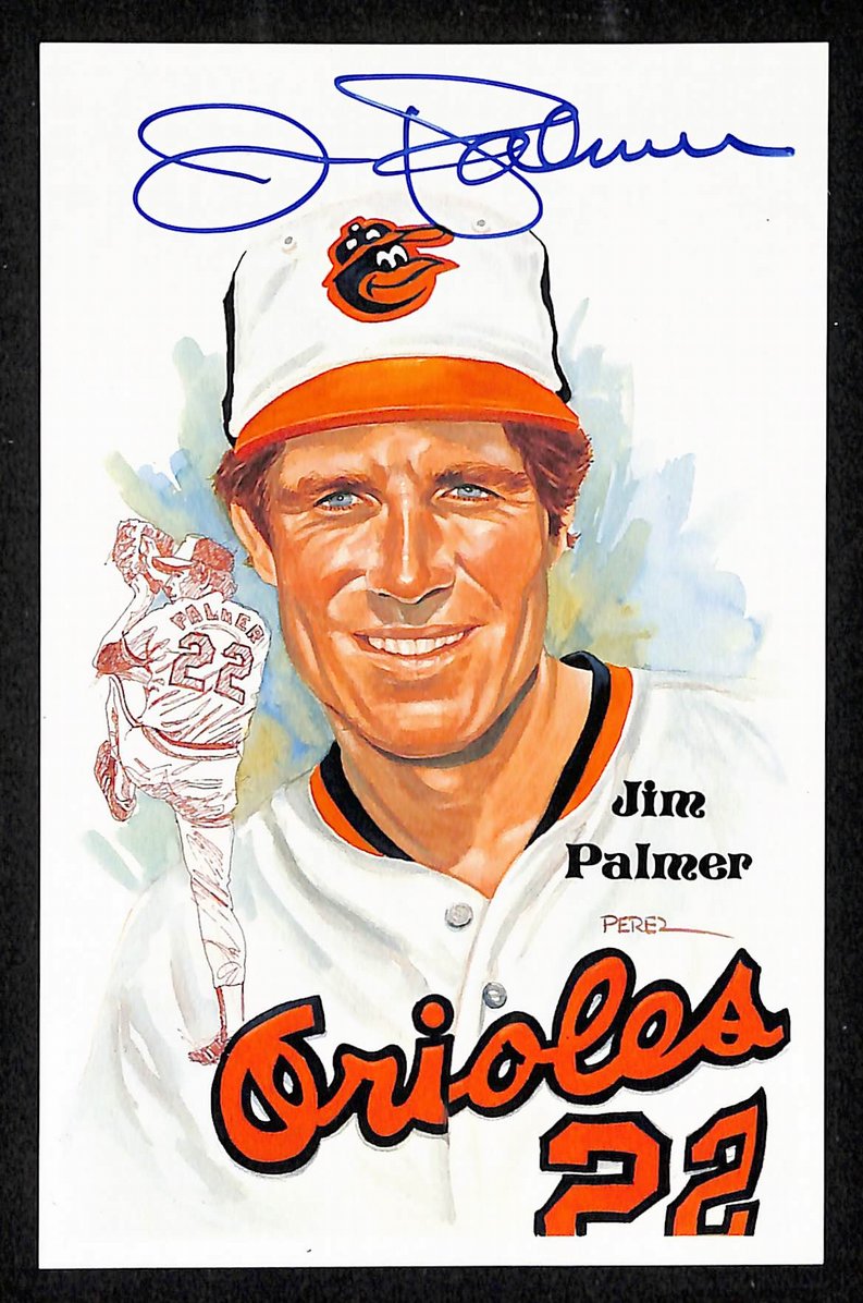 Jim Palmer Signed/Autographed Orioles HOF Perez Steele Postcard 212379