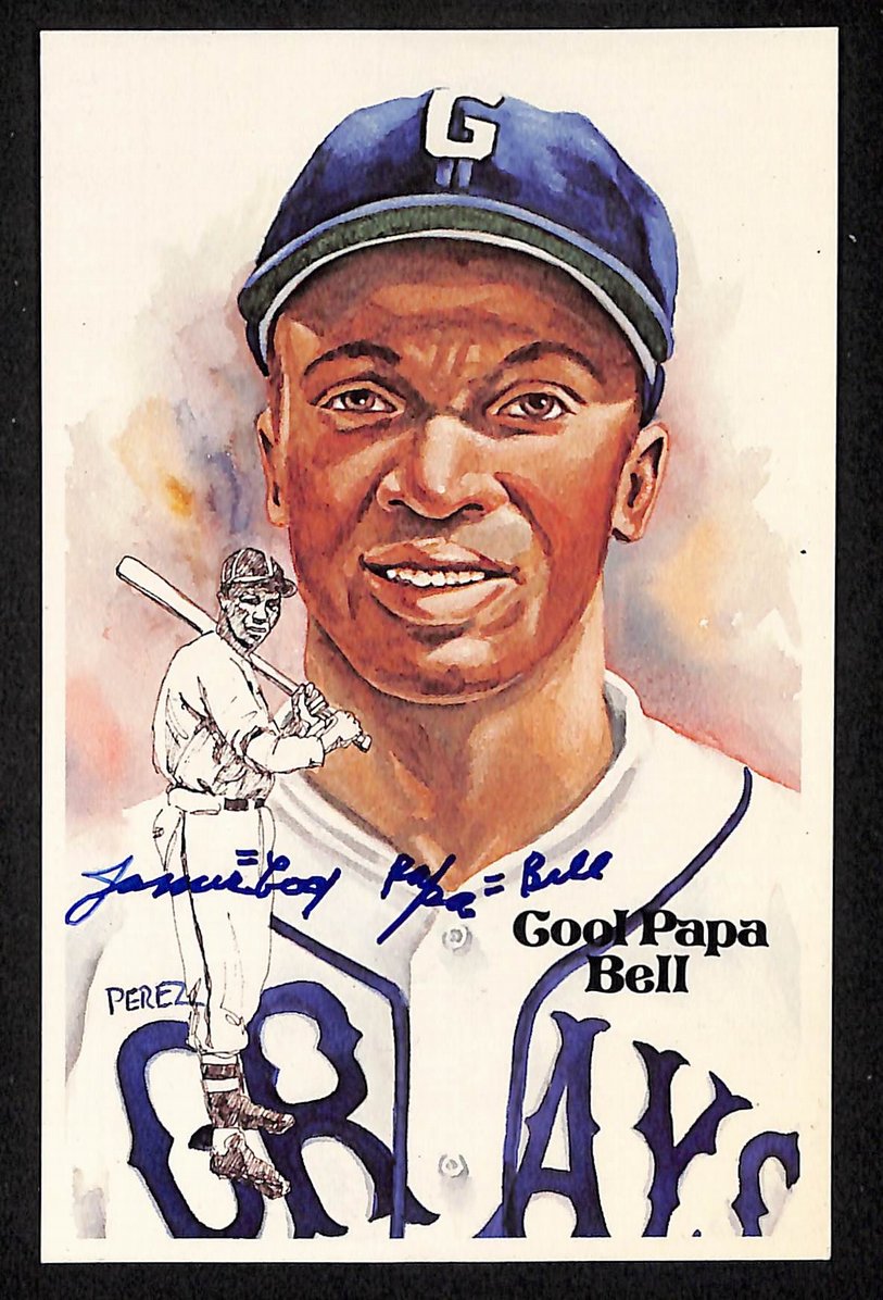 Cool Papa Bell Signed/Autographed Grays HOF Perez Steele Postcard 212380