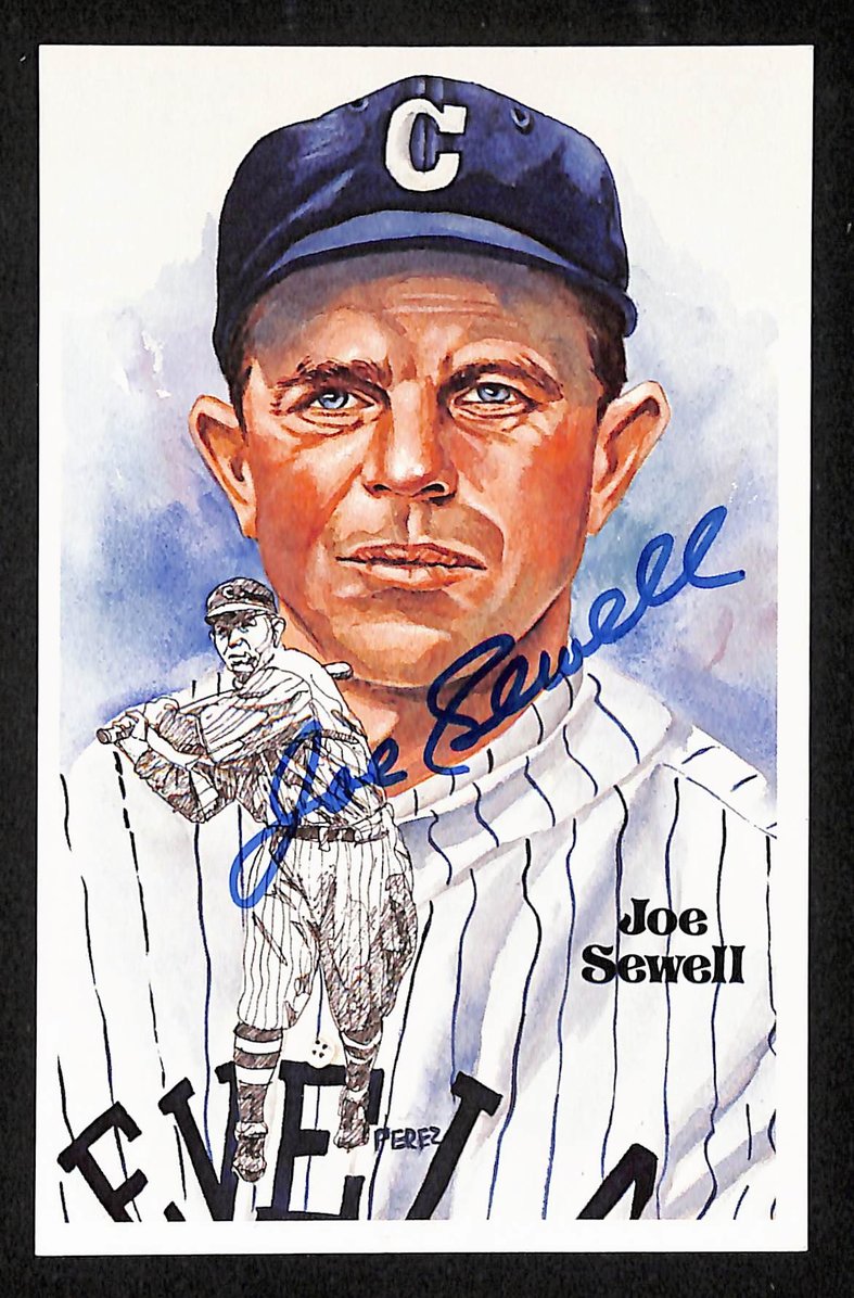 Joe Sewell Signed/Autographed Cleveland HOF Perez Steele Postcard 212382