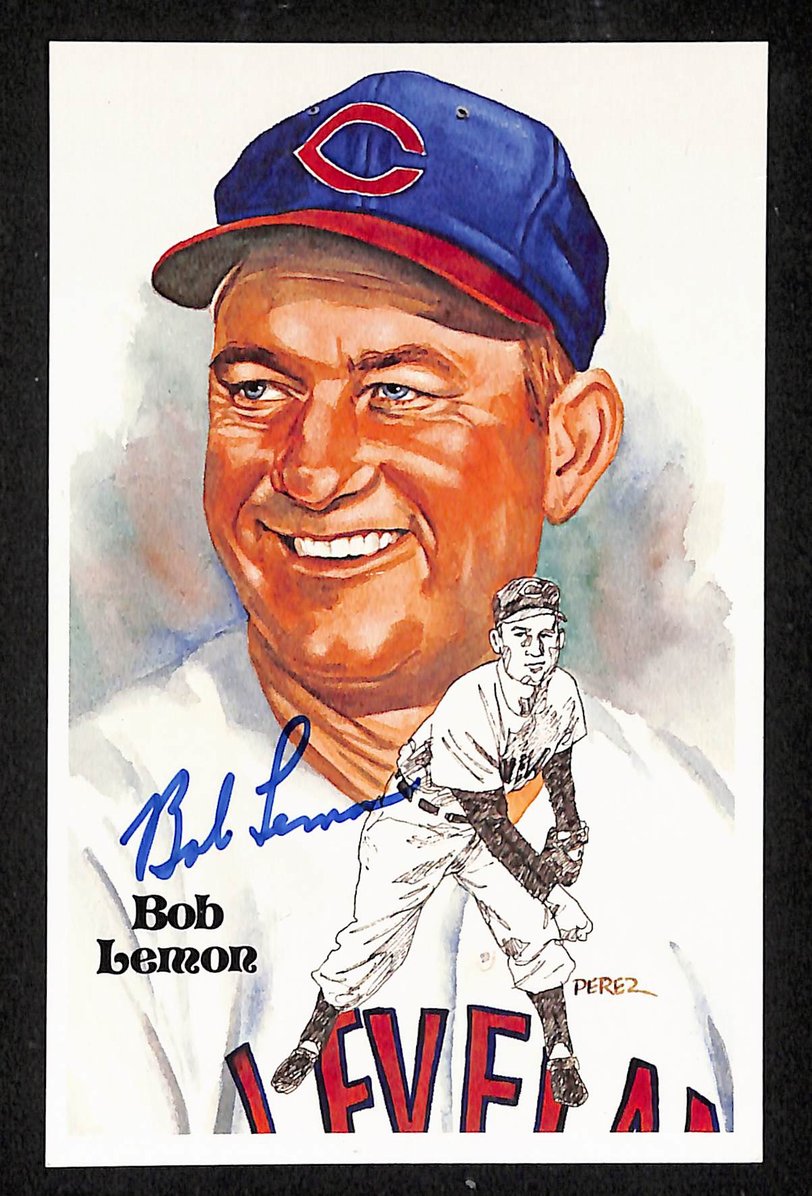 Bob Lemon Signed/Autographed Indians HOF Perez Steele Postcard 212385