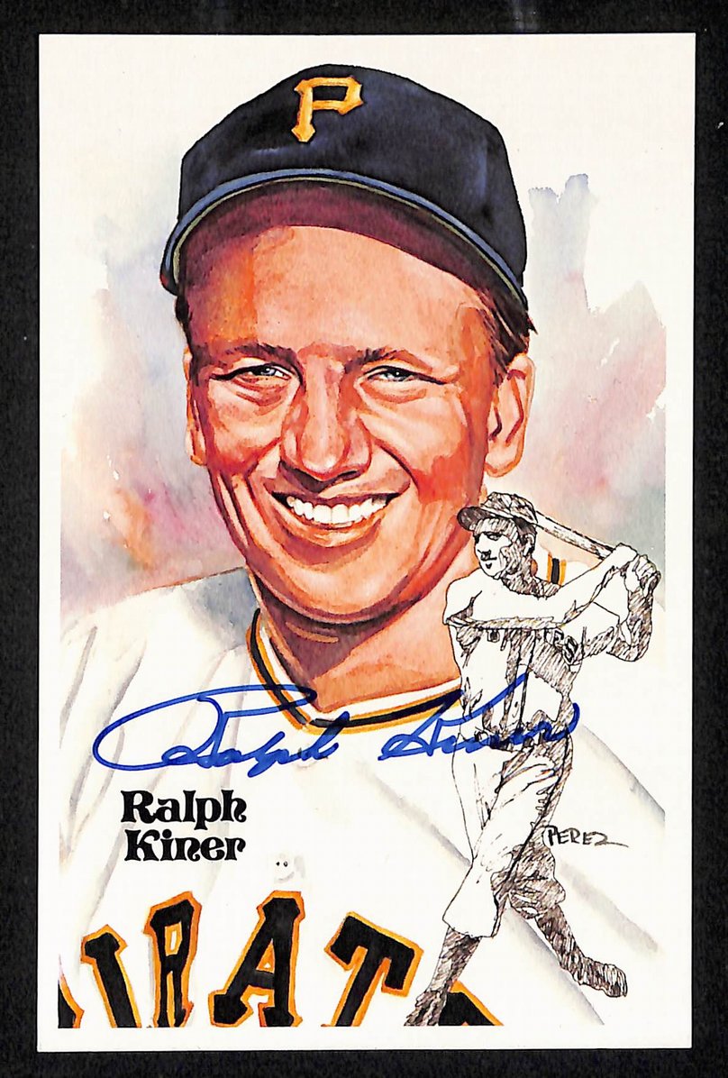 Ralph Kiner Signed/Autographed Pirates HOF Perez Steele Postcard 212388