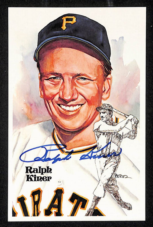 Ralph Kiner Signed/Autographed Pirates HOF Perez Steele Postcard 212388