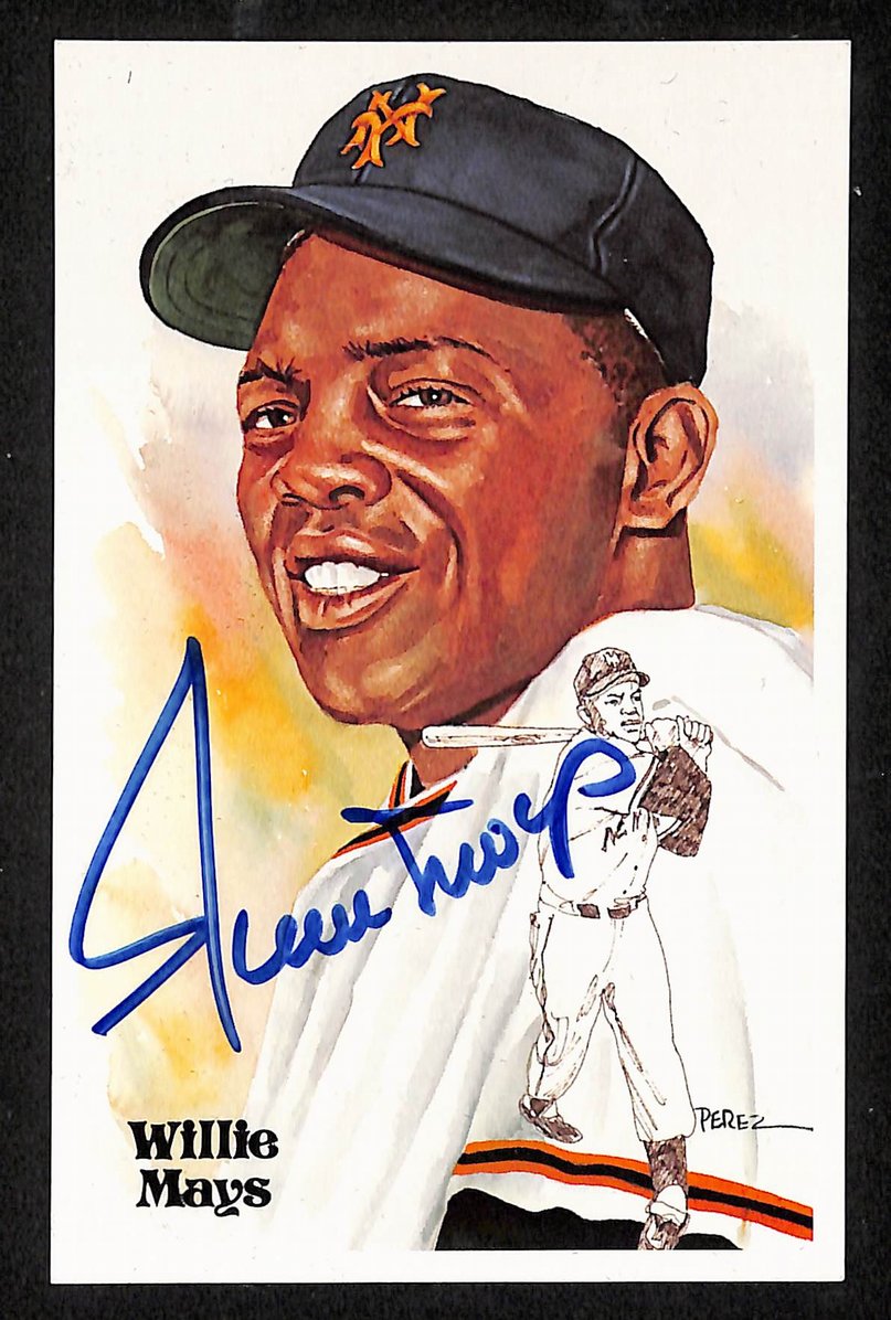Willie Mays Signed/Autographed Giants HOF Perez Steele Postcard 212396
