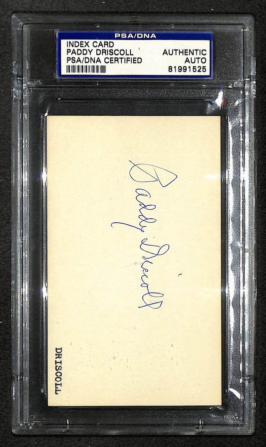 Paddy Driscoll Signed/Autographed Bears HOF Index Card PSA/DNA 212401