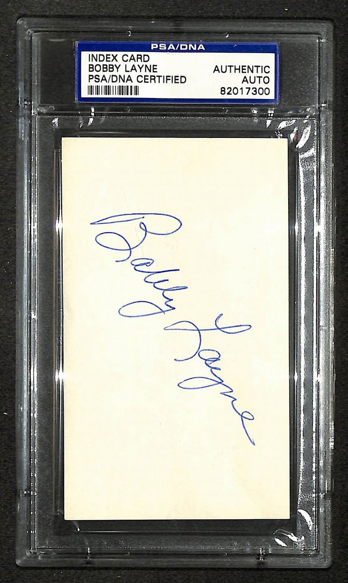 Bobby Layne Signed/Autographed Lions HOF Index Card PSA/DNA 212402