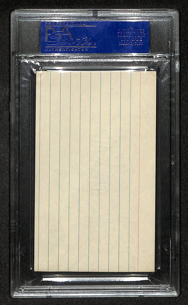 Bobby Layne Signed/Autographed Lions HOF Index Card PSA/DNA 212402