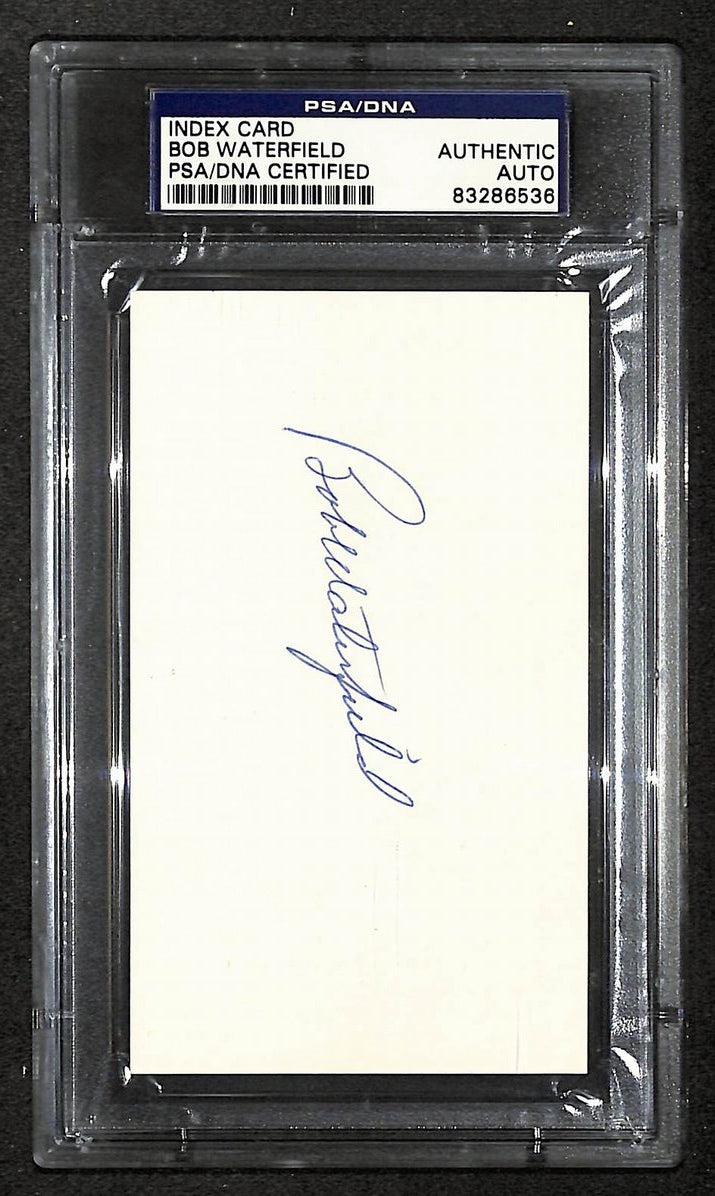 Bob Waterfield Signed/Autographed Rams HOF Index Card PSA/DNA 212404