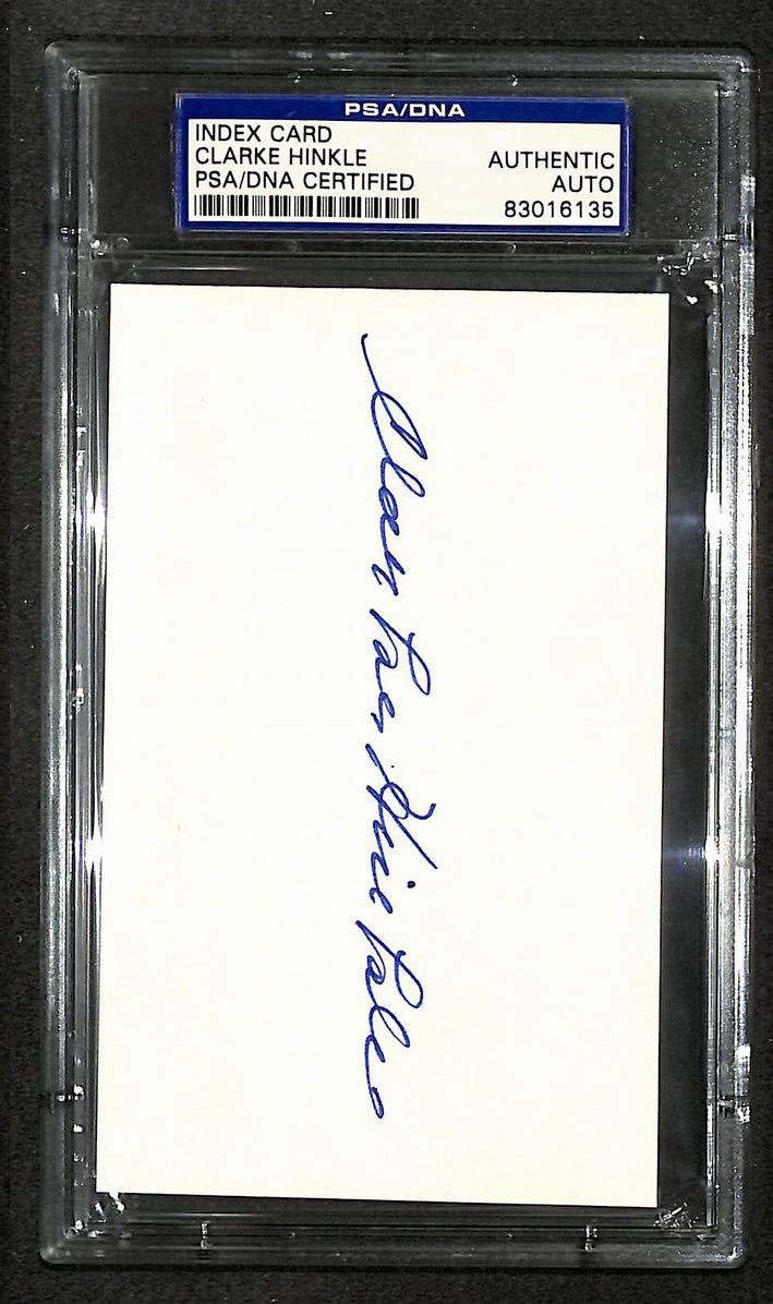 Clarke Hinkle Signed/Autographed Packers HOF Index Card PSA/DNA 212405