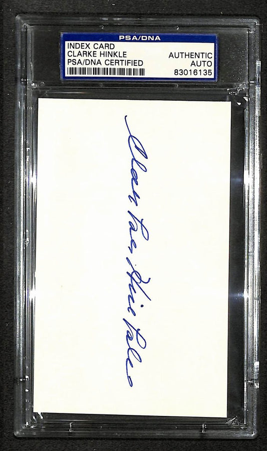 Clarke Hinkle Signed/Autographed Packers HOF Index Card PSA/DNA 212405