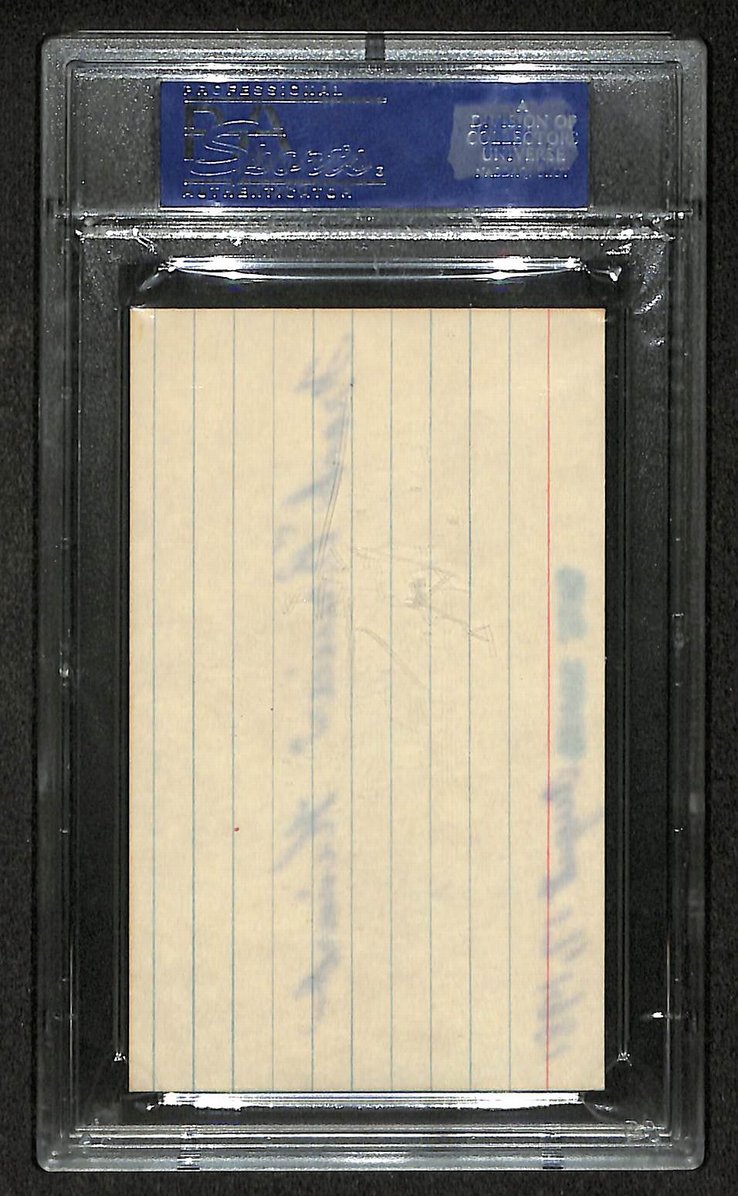 Bruiser Kinard Signed/Autographed Yankees HOF Index Card PSA/DNA 212410
