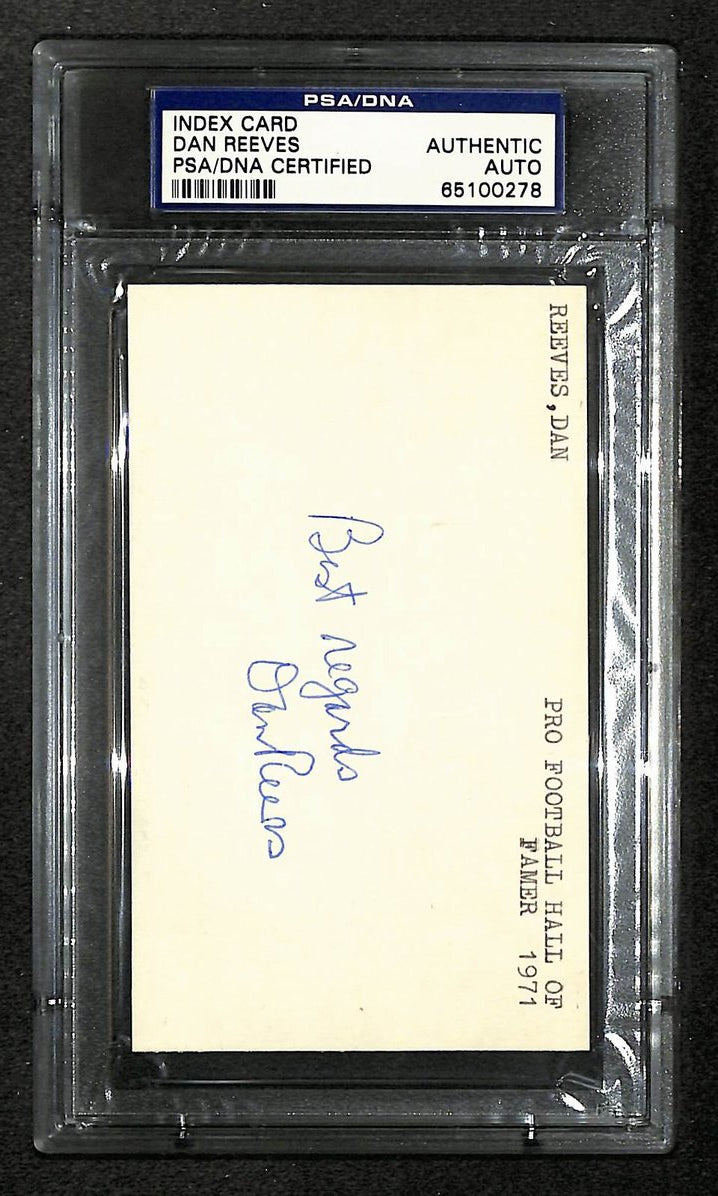 Dan Reeves Signed/Autographed Rams HOF Index Card PSA/DNA 212412