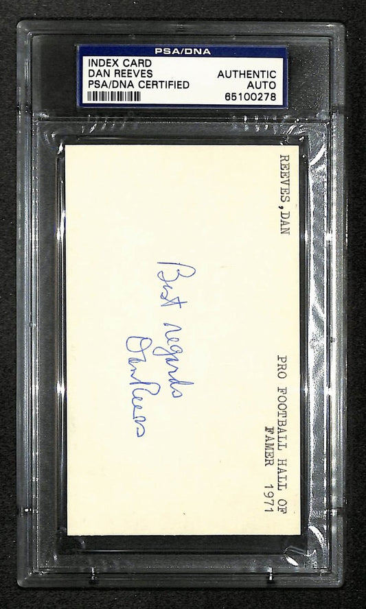 Dan Reeves Signed/Autographed Rams HOF Index Card PSA/DNA 212412