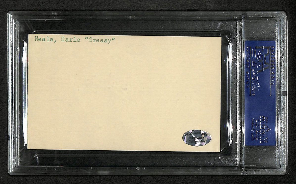 Earle Greasy Neale Signed/Autographed Eagles HOF Index Card PSA/DNA 212414