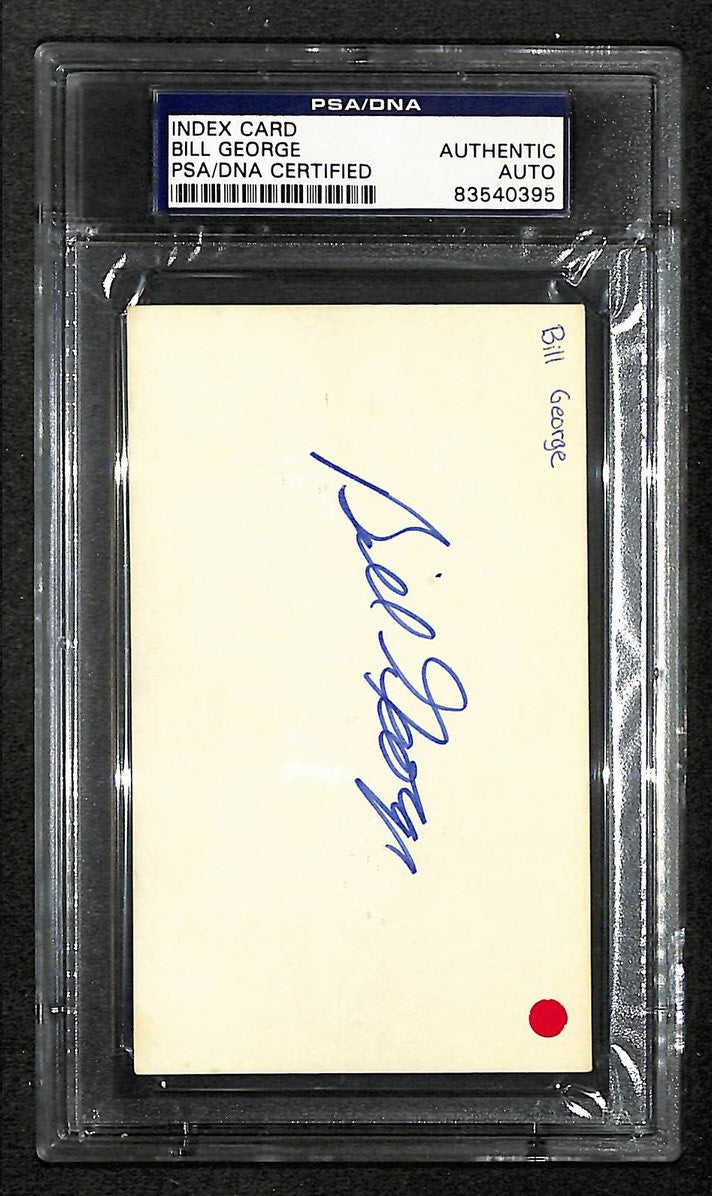 Bill George Signed/Autographed Bears HOF Index Card PSA/DNA 212415