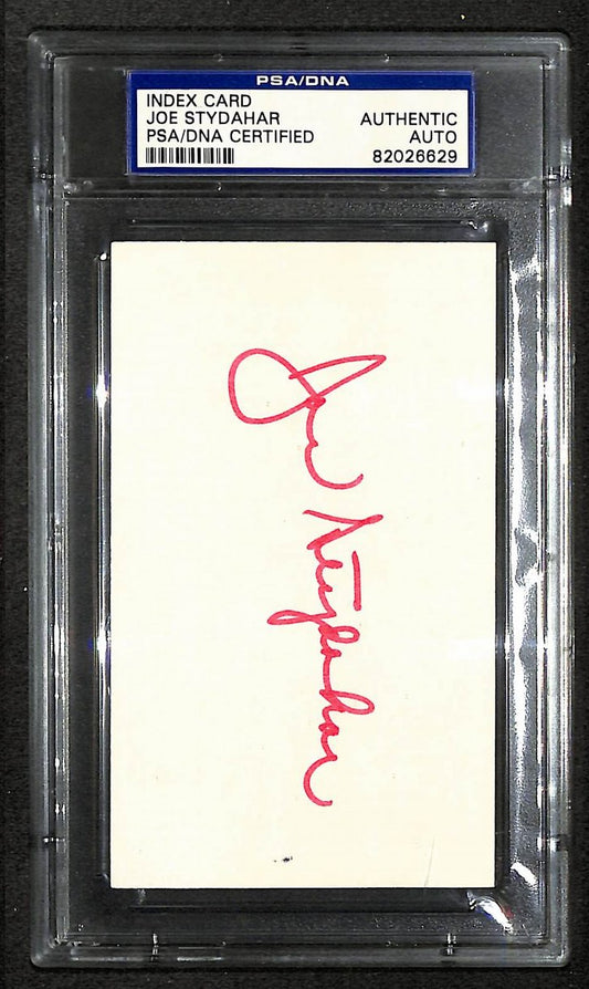 Joe Stydahar Signed/Autographed Bears HOF Index Card PSA/DNA 212419