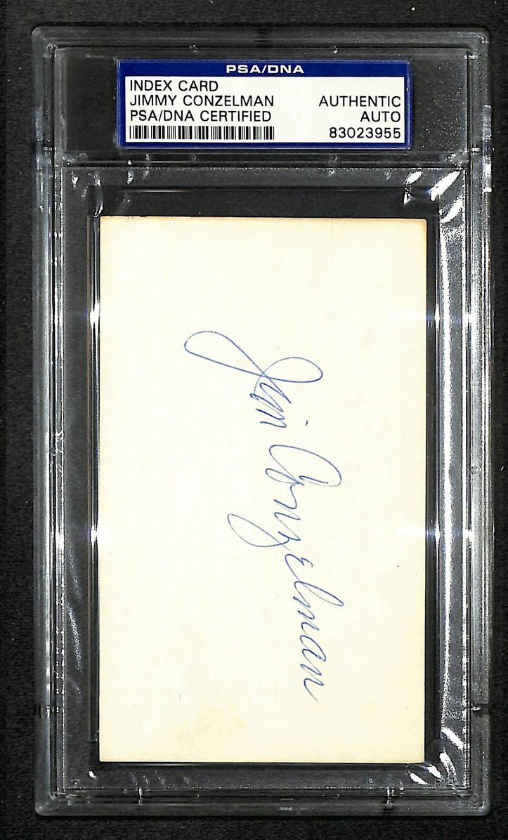 Jimmy Conzelman Signed/Autographed Cardinals HOF Index Card PSA/DNA 212421