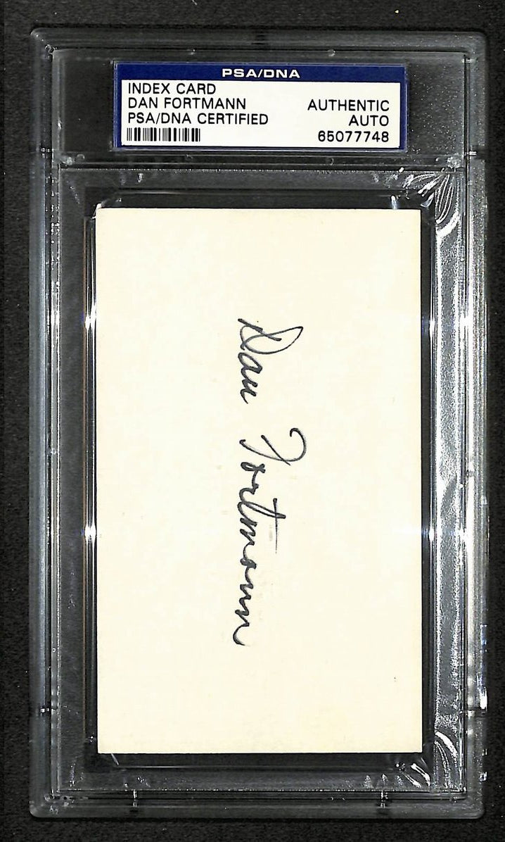 Dan Fortmann Signed/Autographed Bears HOF Index Card PSA/DNA 212422