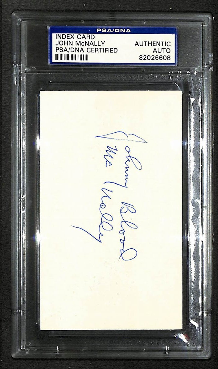 John Blood McNally Signed/Autographed Steelers HOF Index Card PSA/DNA 212423
