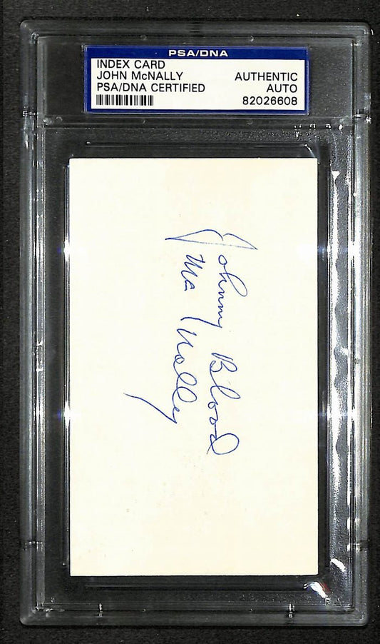 John Blood McNally Signed/Autographed Steelers HOF Index Card PSA/DNA 212423